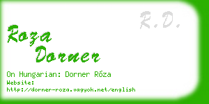 roza dorner business card