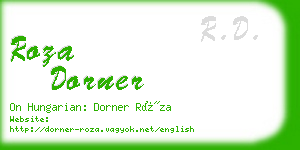 roza dorner business card